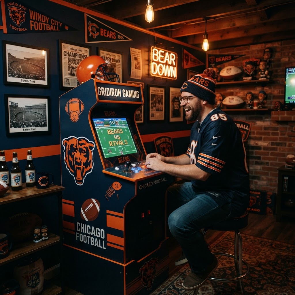 Gridiron Gaming: Leveling Up Your Chicago Bears Basement Arcade