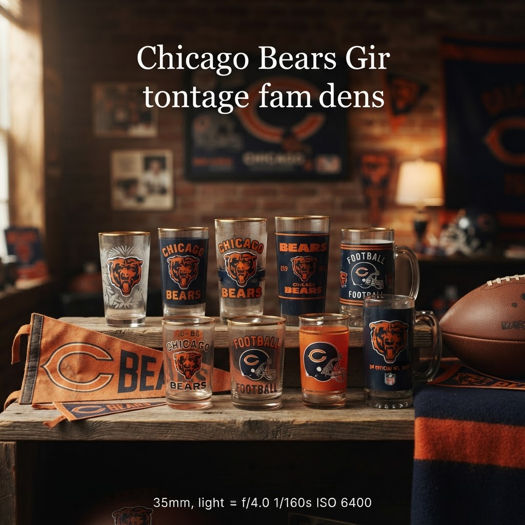Score Rare Chicago Bears Vintage Glassware for Your Fan Cave