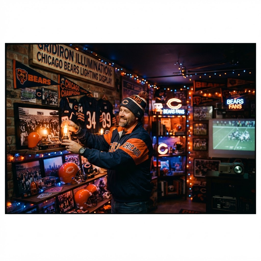 Gridiron Illumination: Curating the Perfect Chicago Bears Lighting Display