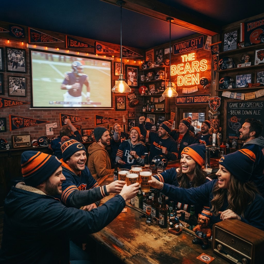 Gridiron Illumination: Crafting an Authentic Chicago Bears Game Day Bar