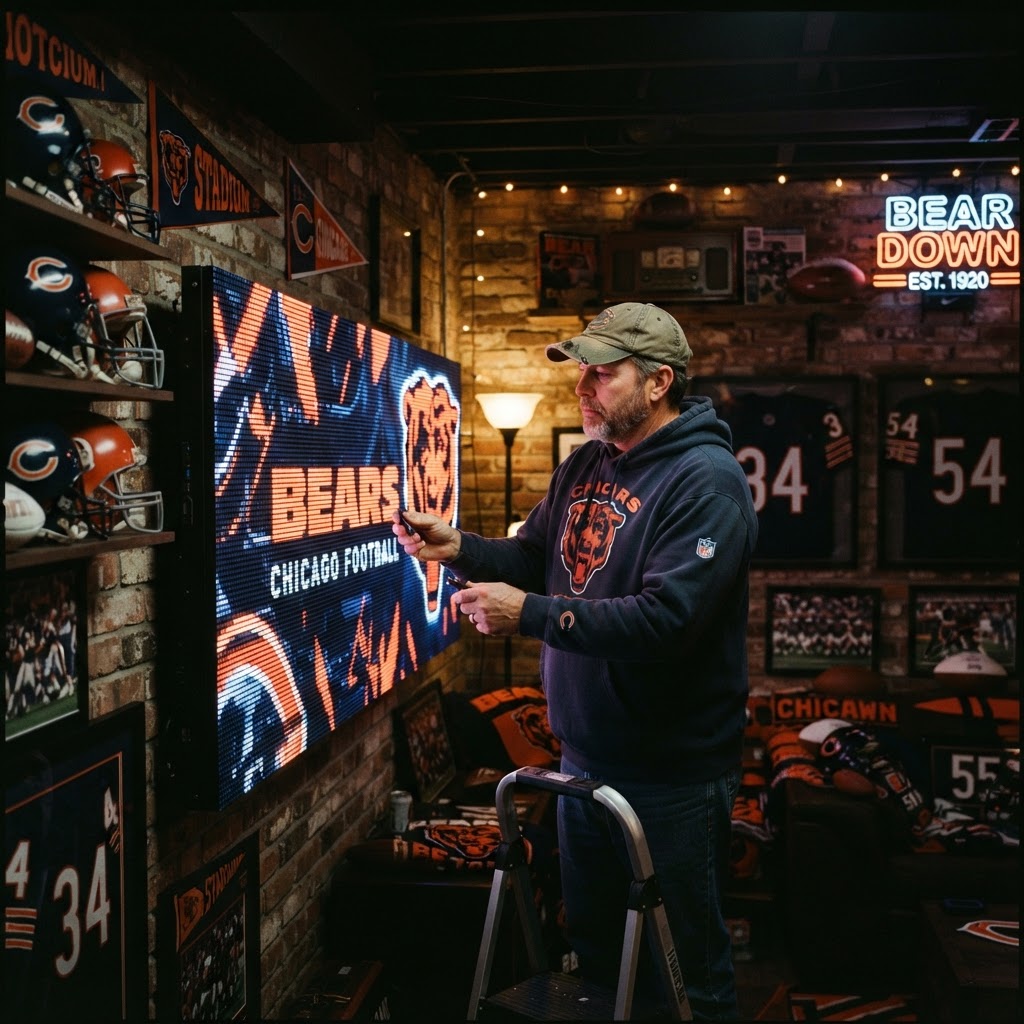 Gridiron Illumination: Crafting the Perfect Chicago Bears LED Wall Display