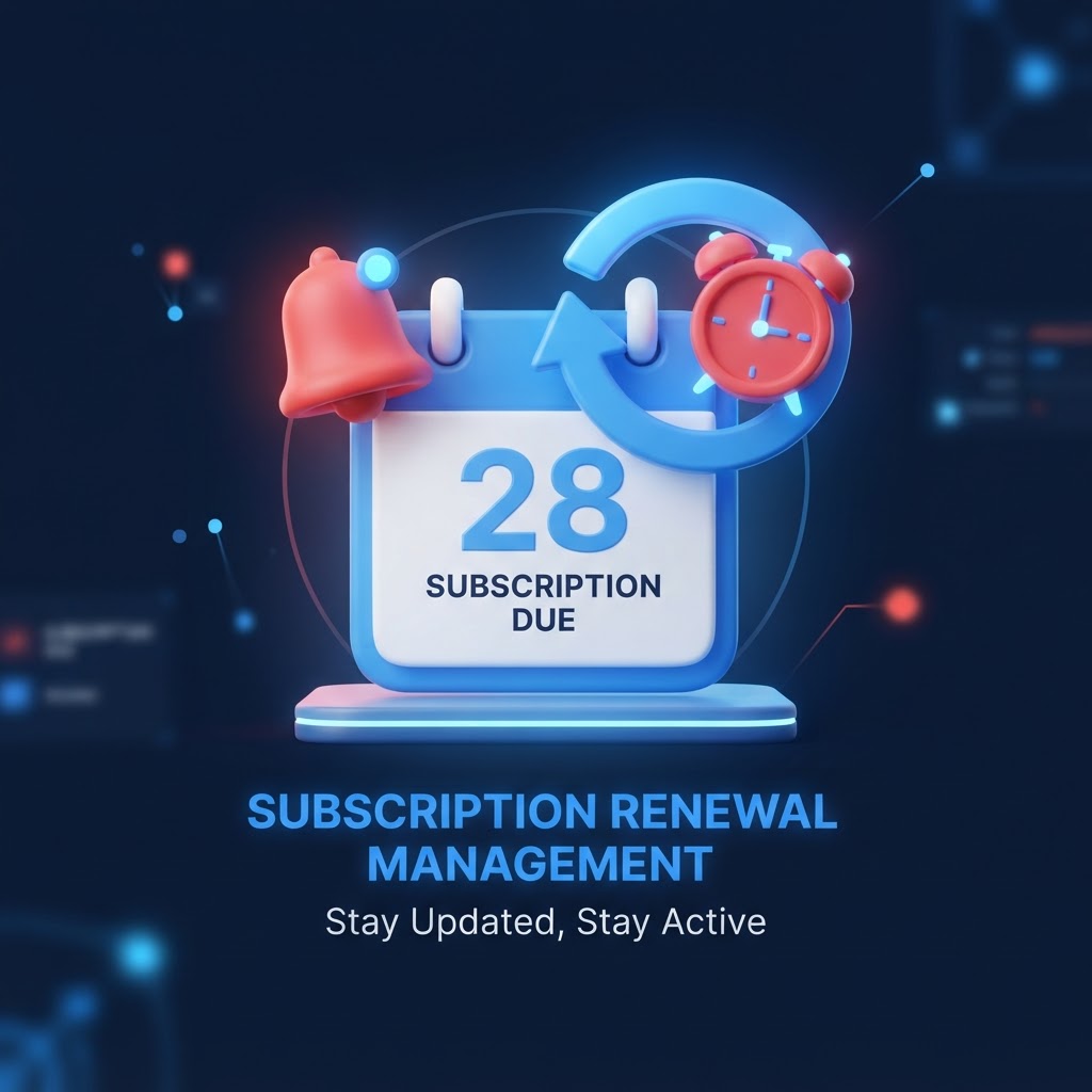 Never miss a subscription renewal