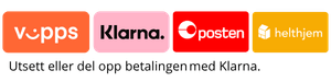 Betaling med Vipps og Klarna, levering med Posten og Helthjem