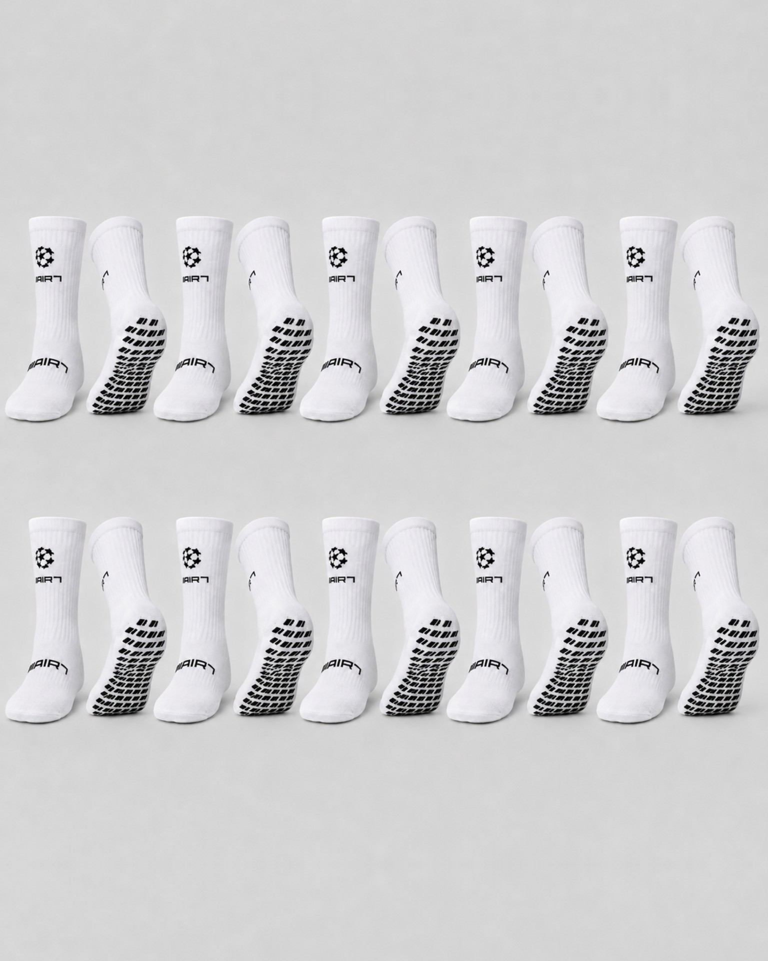 Air7 Gripsocks 10er-Pack White/Black von AIR7