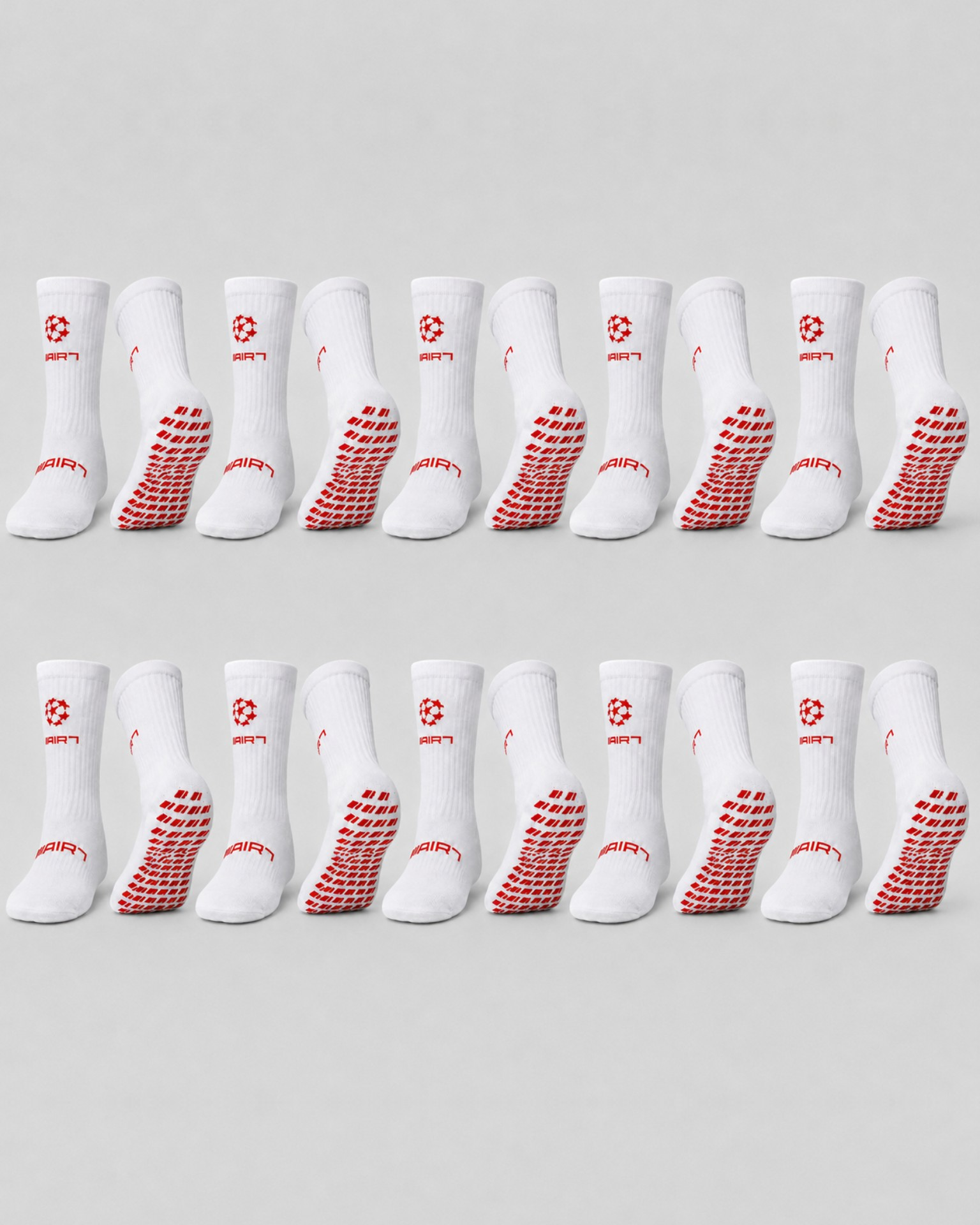 Air7 Gripsocks 10er-Pack White/Red von AIR7