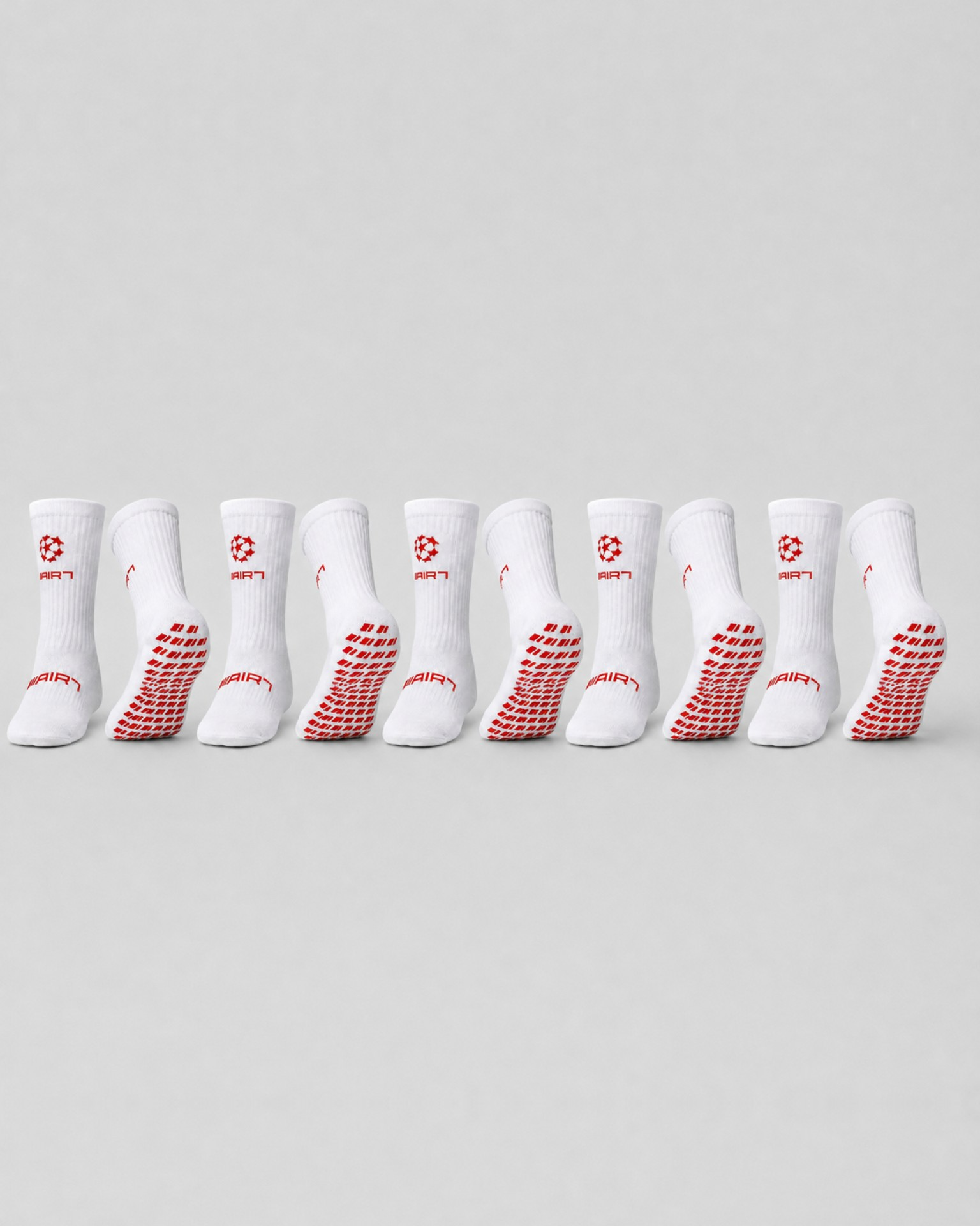 Air7 Gripsocks 5er-Pack White/Red von AIR7