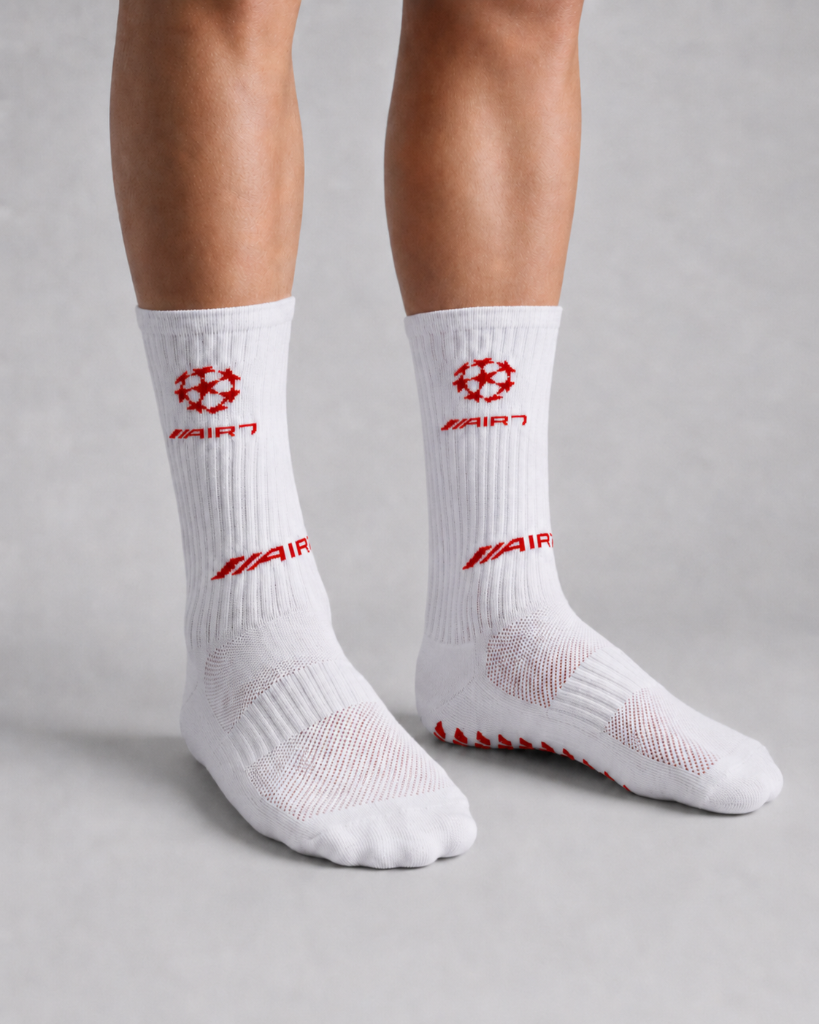 Air7 Gripsocks White/Red