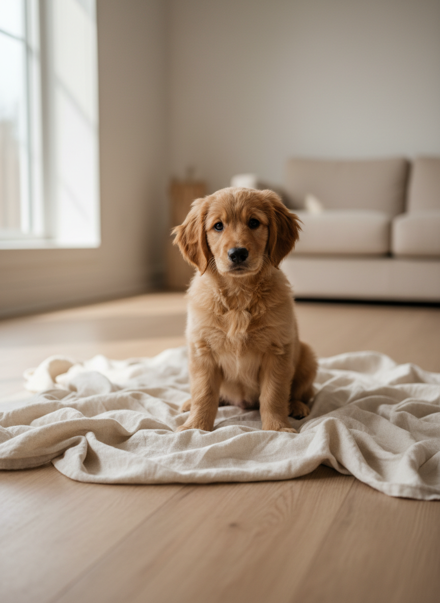 Golden Retriever puppy named Maple
