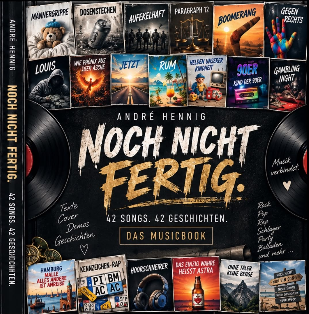Buchcover Noch nicht fertig – Das Musicbook von André Hennig