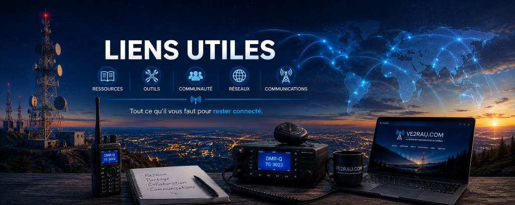 Liens utiles — Ressources, outils, communauté, réseaux et communications DMR-Q