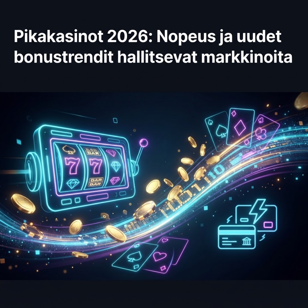 Pikakasinot 2026: Nopeus ja uudet bonustrendit hallitsevat markkinoita