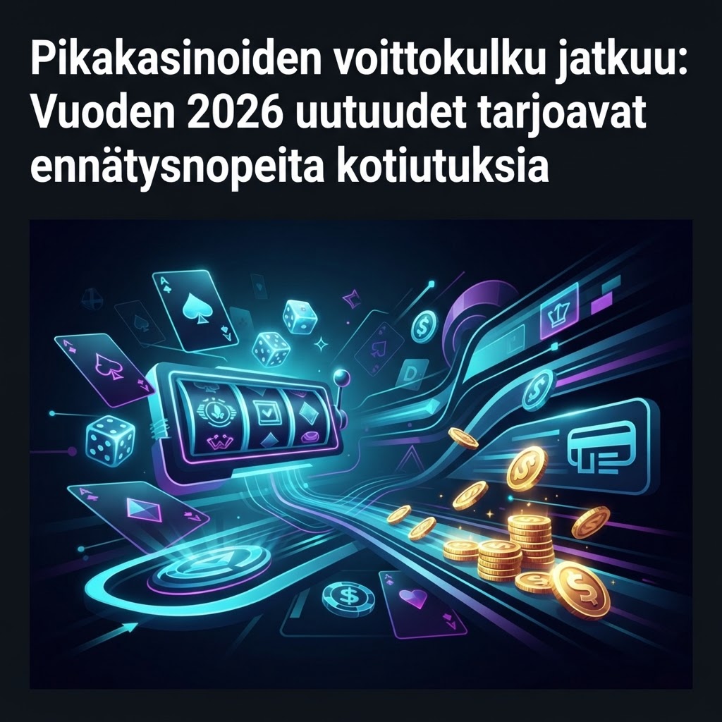 Pikakasinoiden voittokulku jatkuu: Vuoden 2026 uutuudet tarjoavat ennätysnopeita kotiutuksia
