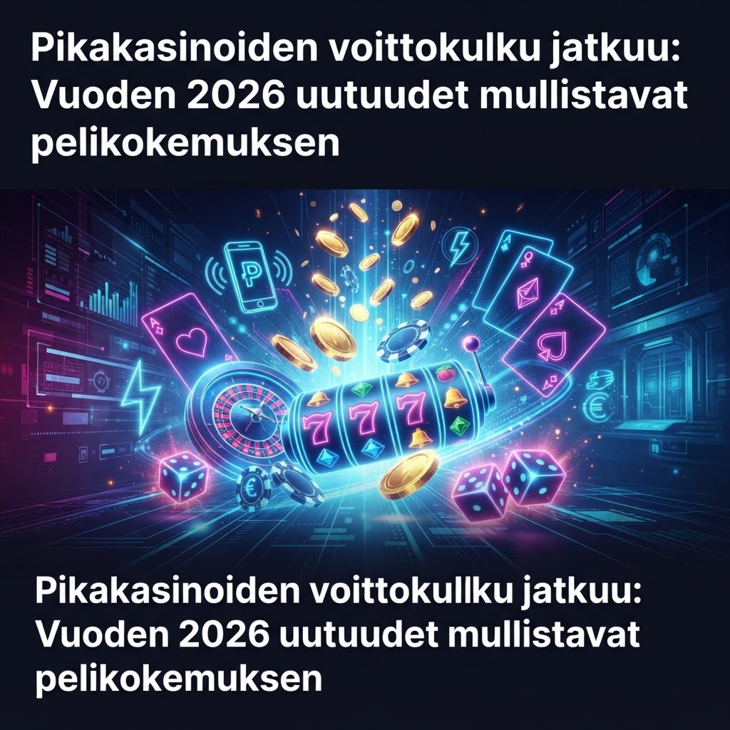 Pikakasinoiden voittokulku jatkuu: Vuoden 2026 uutuudet mullistavat pelikokemuksen