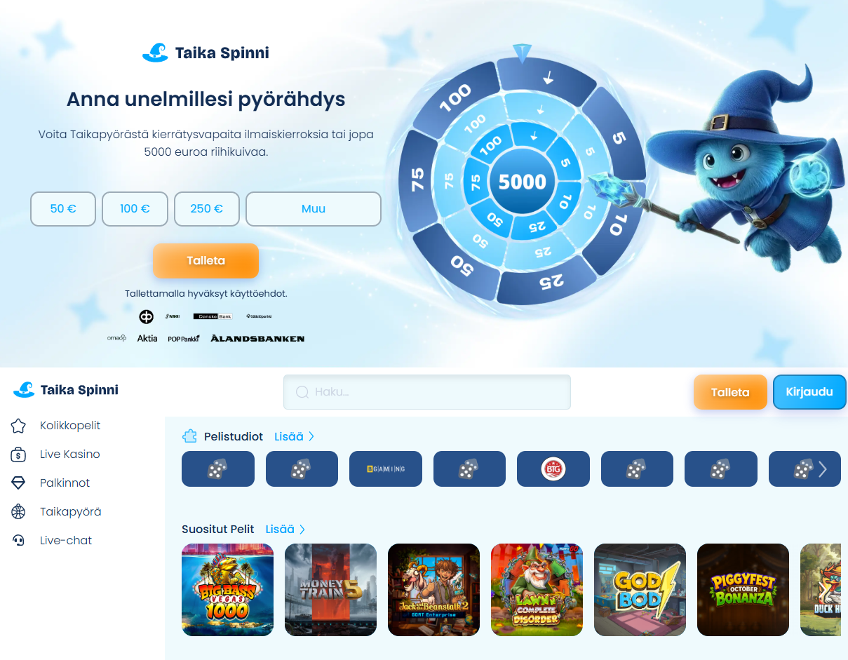 Taikaspinni arvostelu – kokemukset ja bonukset
