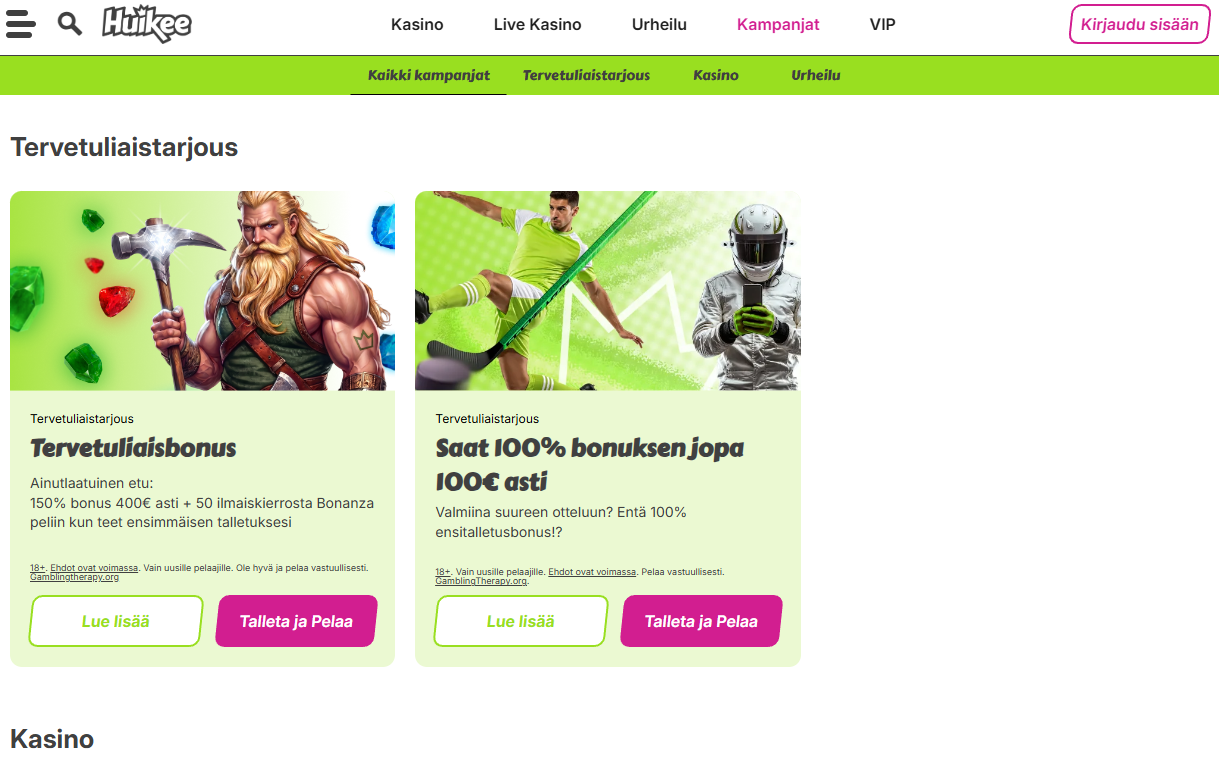 Huikee arvostelu – kokemukset ja bonukset