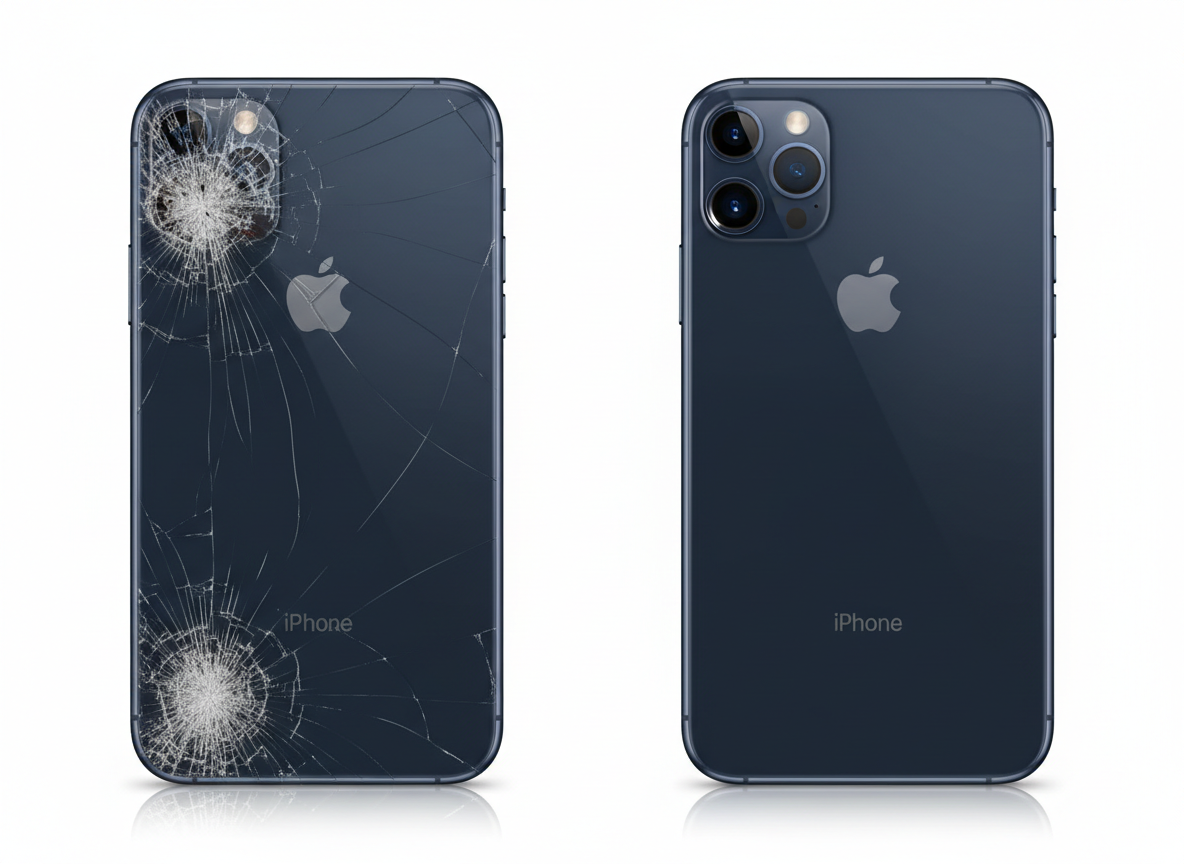 Before Back Glass Repair