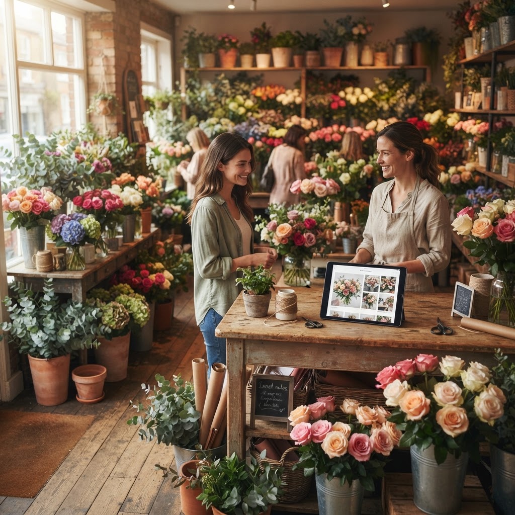 Caso de estudio hipotético: Cómo la Floristería Pétalos de Rosa podría ahorrar 15 horas al mes con inteligencia artificial