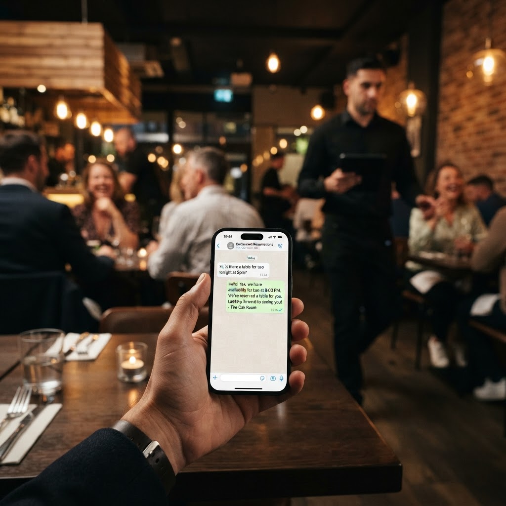Chatbot de WhatsApp para restaurantes: reservas tomadas solas cada noche (mesas llenas sin contratar más gente)