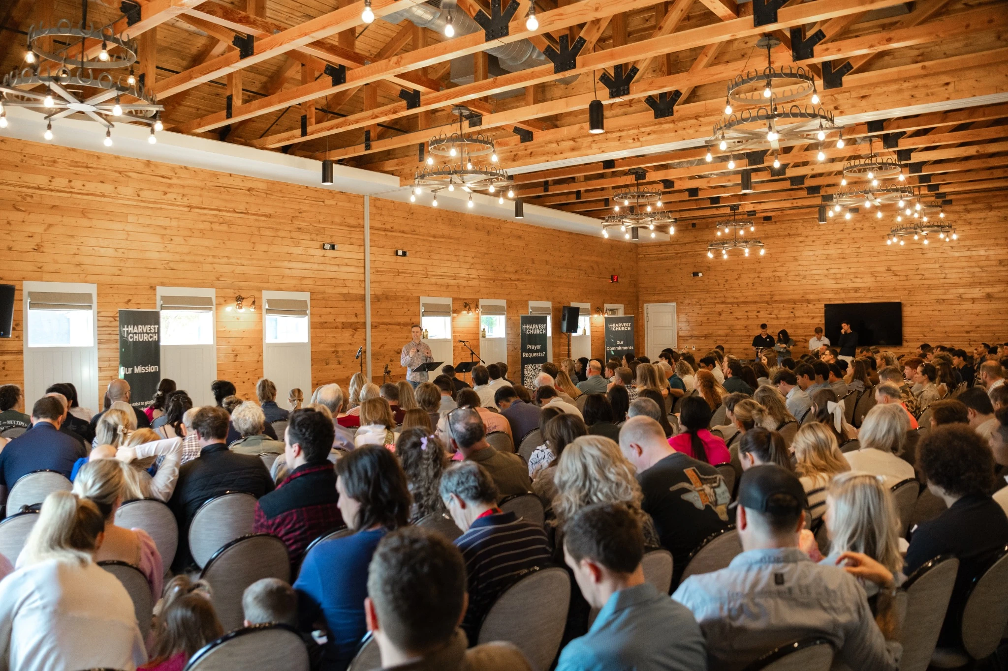 Harvest Church congregation gathered for Sunday worship