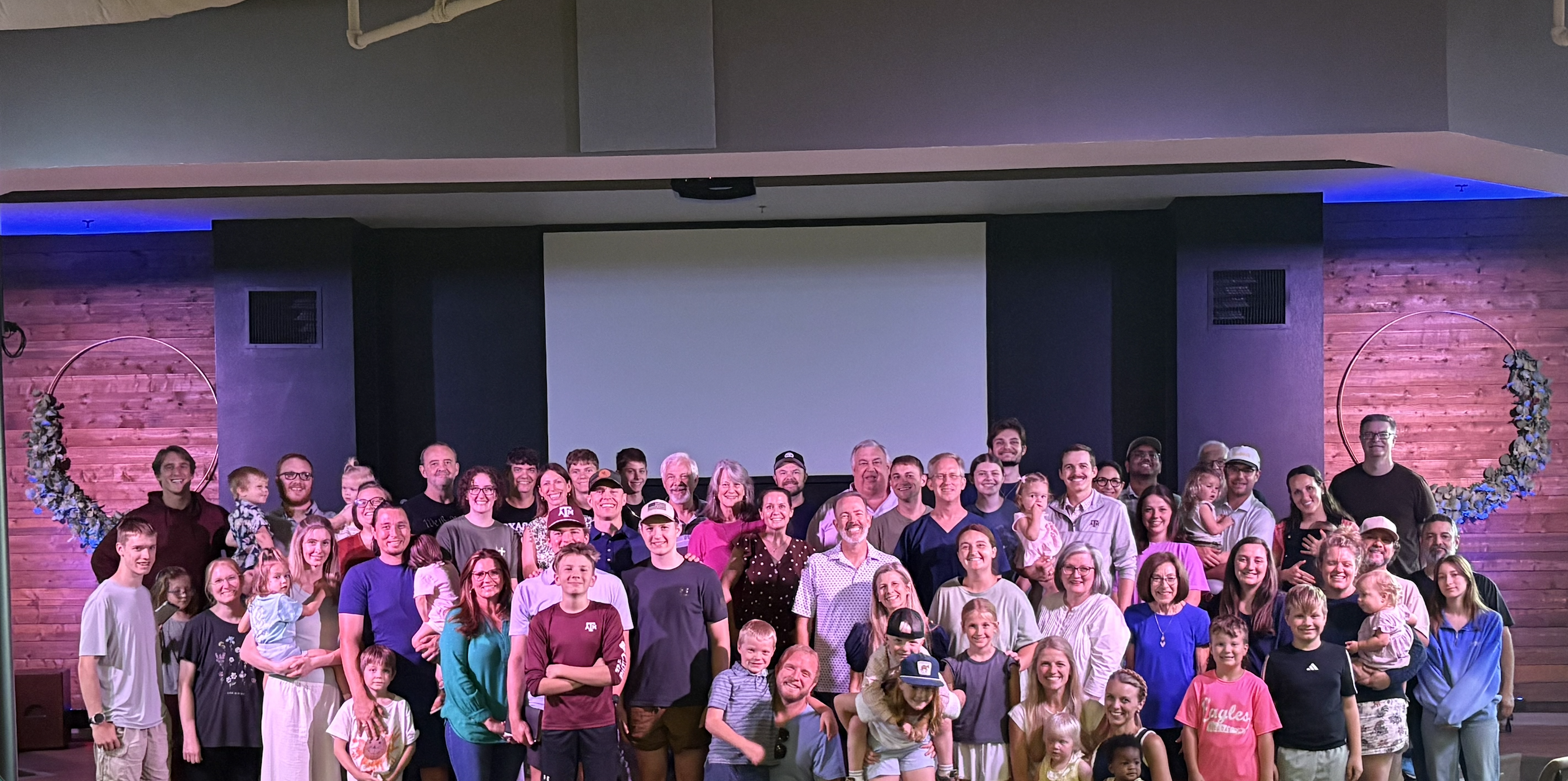 Harvest Church members gathered together in fellowship