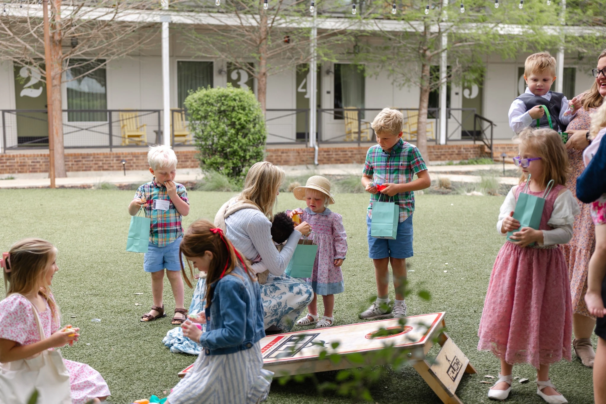 Children gathered at a Harvest Kids event