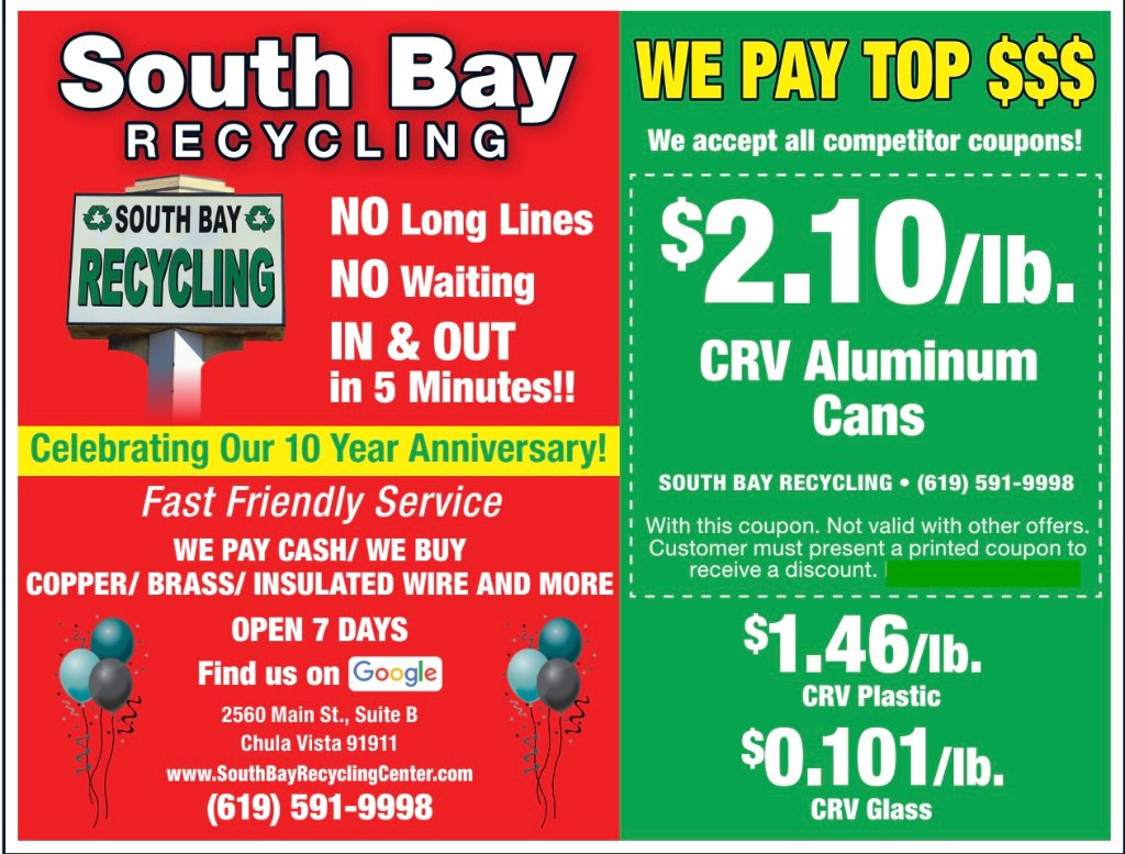 South Bay Recycling Coupons
