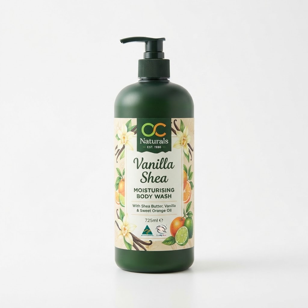 OC Naturals Vanilla Shea Moisturising Body Wash 725ml
