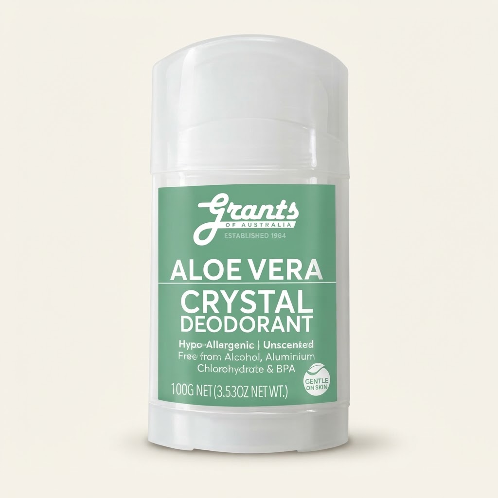 Grants Crystal Deodorant – Aloe Vera – 100g