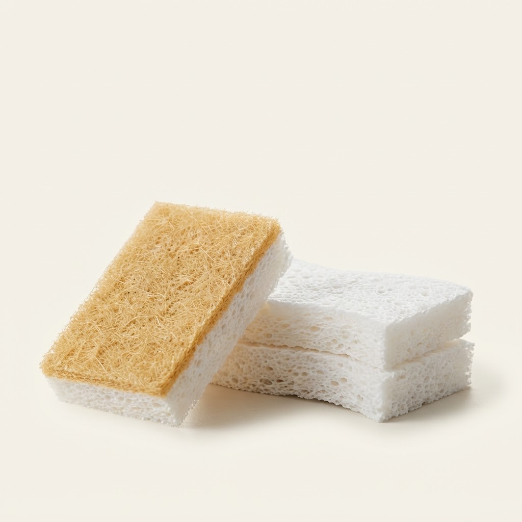 Cellulose & Coconut Fiber 100% Natural Biodegradable Sponge