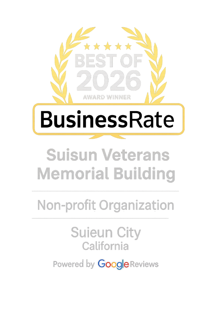 BusinessRate Best of 2026 Award Winner — Suisun Veterans Memorial Building, a non-profit organization in Suisun City, California