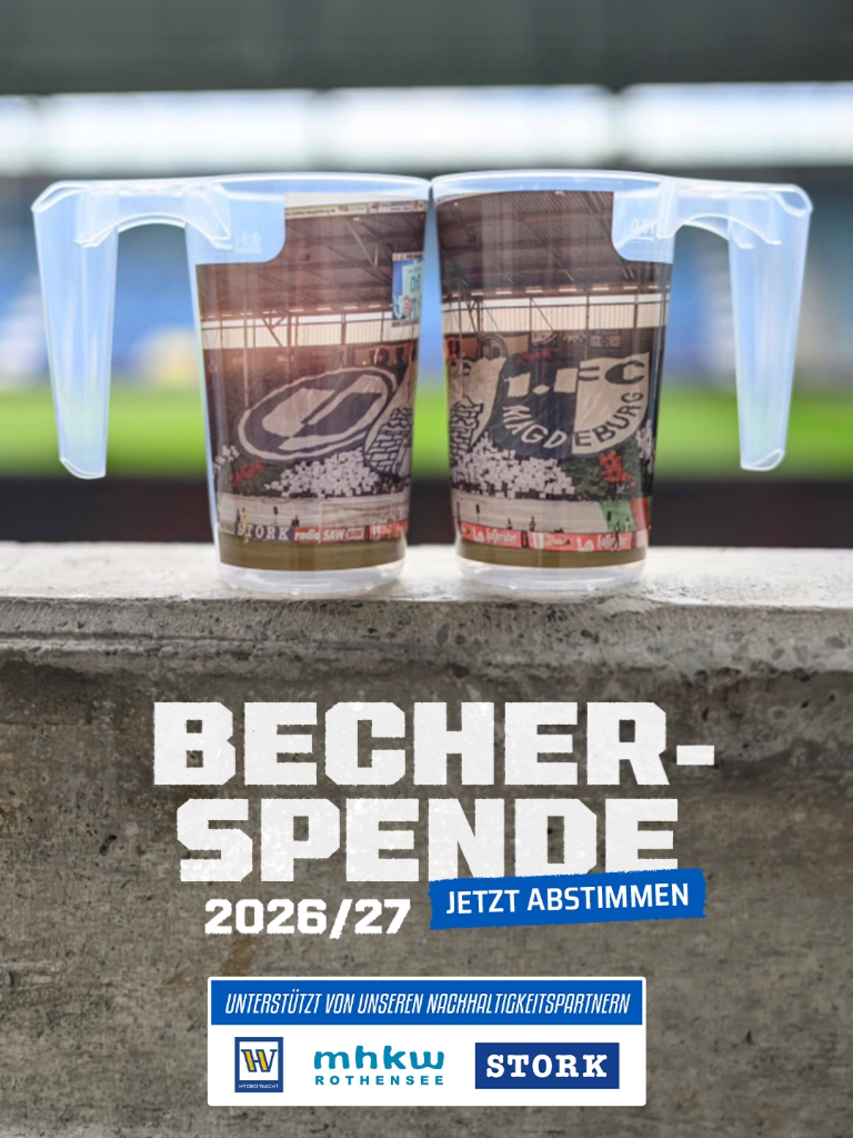 Becherspende – 1. FC Magdeburg Pokal