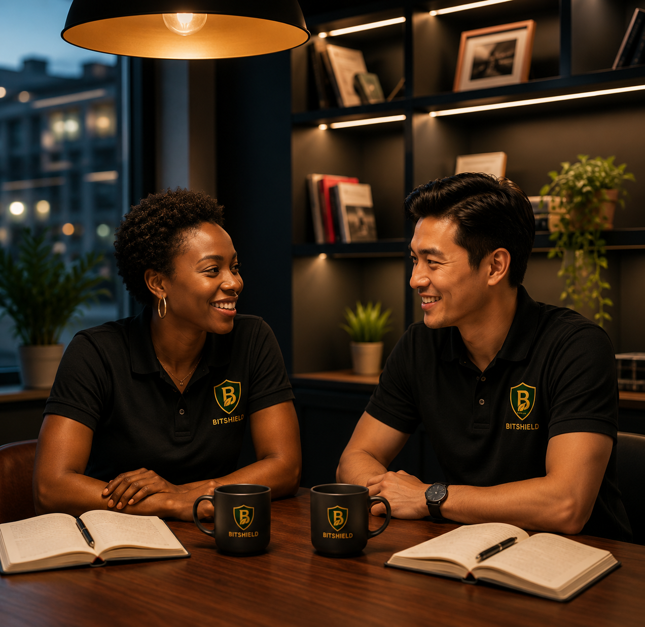 Young diverse professionals in authentic mentorship and purposeful collaboration
