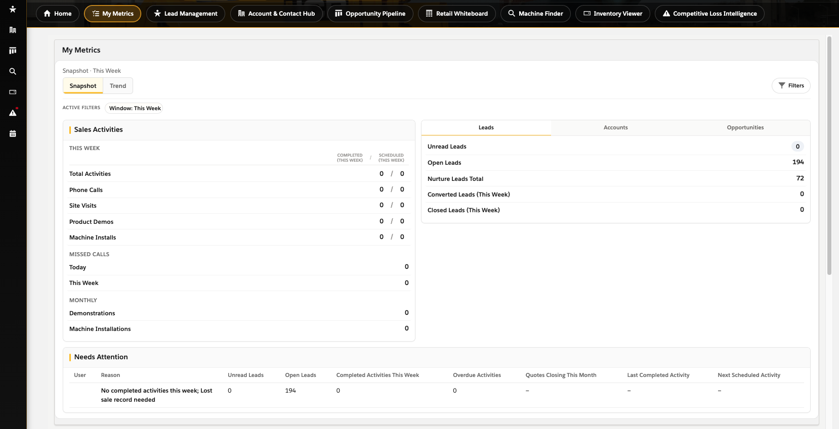 My Metrics — Personal Snapshot