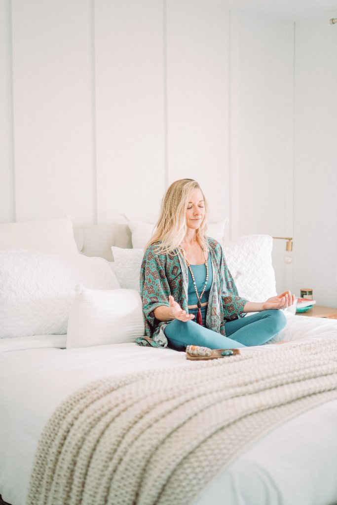 Woman meditating