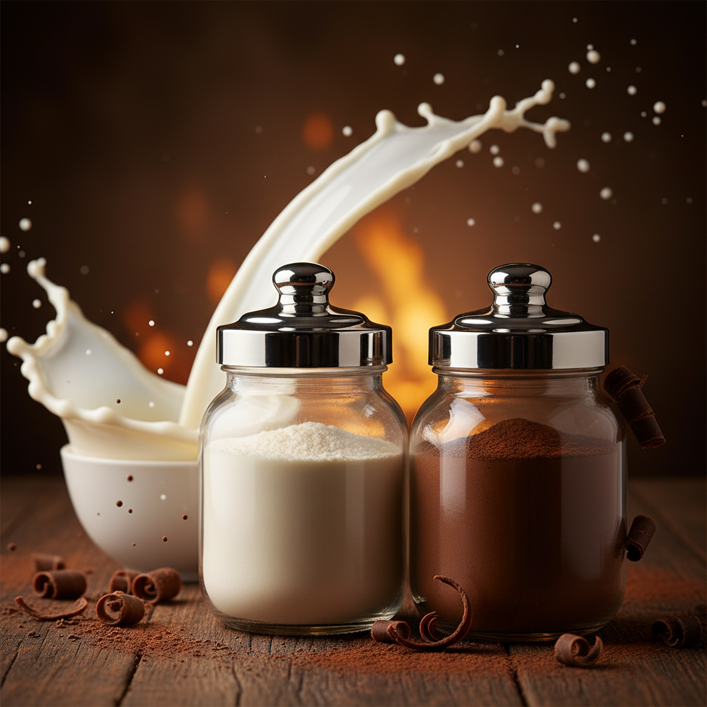 Milchpulver und Kakao