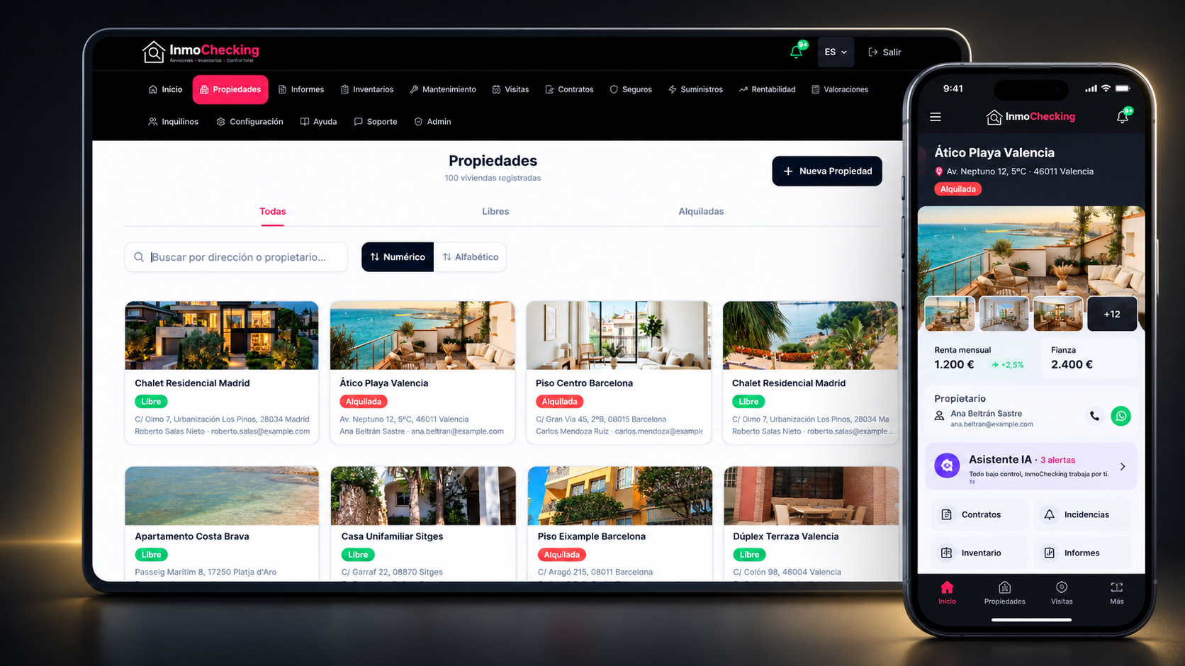 InmoChecking — plataforma de gestión de alquileres y propiedades