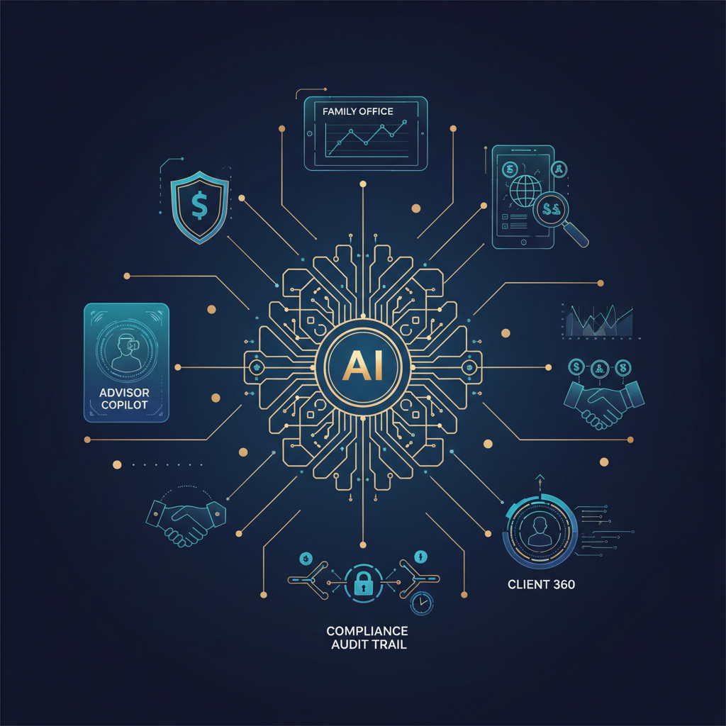 AI 財富管理、高淨值客戶服務、私人銀行顧問 Copilot 與家族辦公室數據儀表板封面圖
