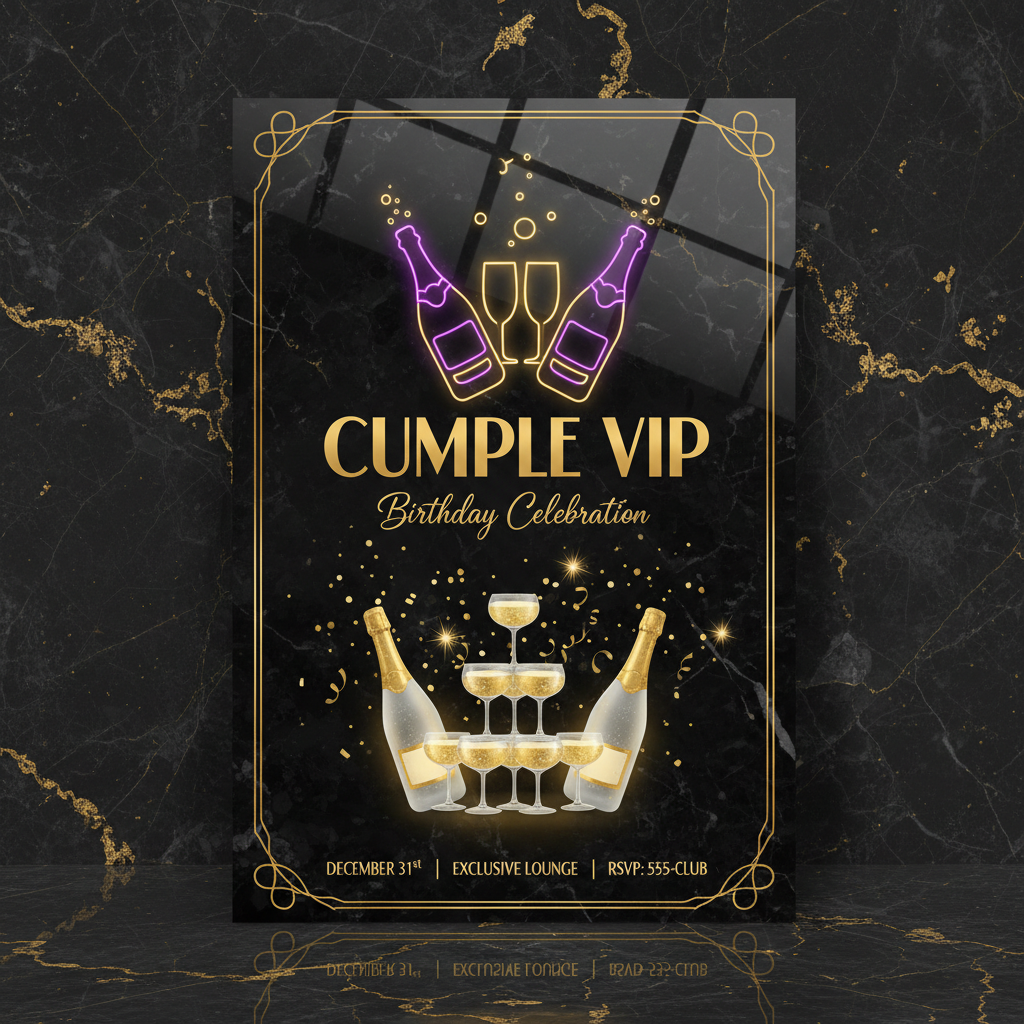 Flyer Modelo Cumpleaños