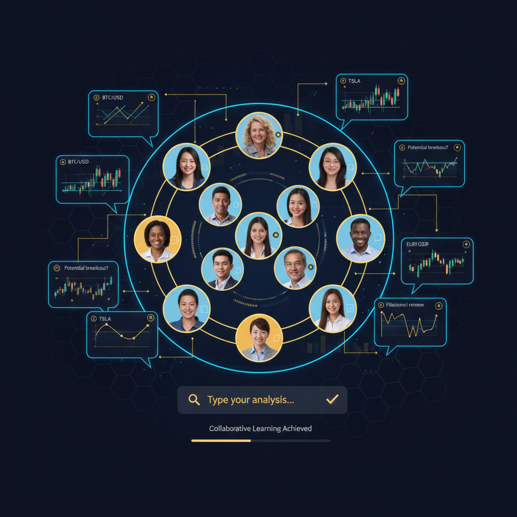 Comunidad de traders aprendiendo juntos