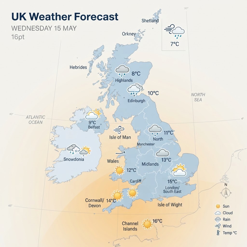 UK Weather Forecast: Mild and Largely Dry Today Ahead of Approaching Atlantic Front – Wednesday, 14 October 2026