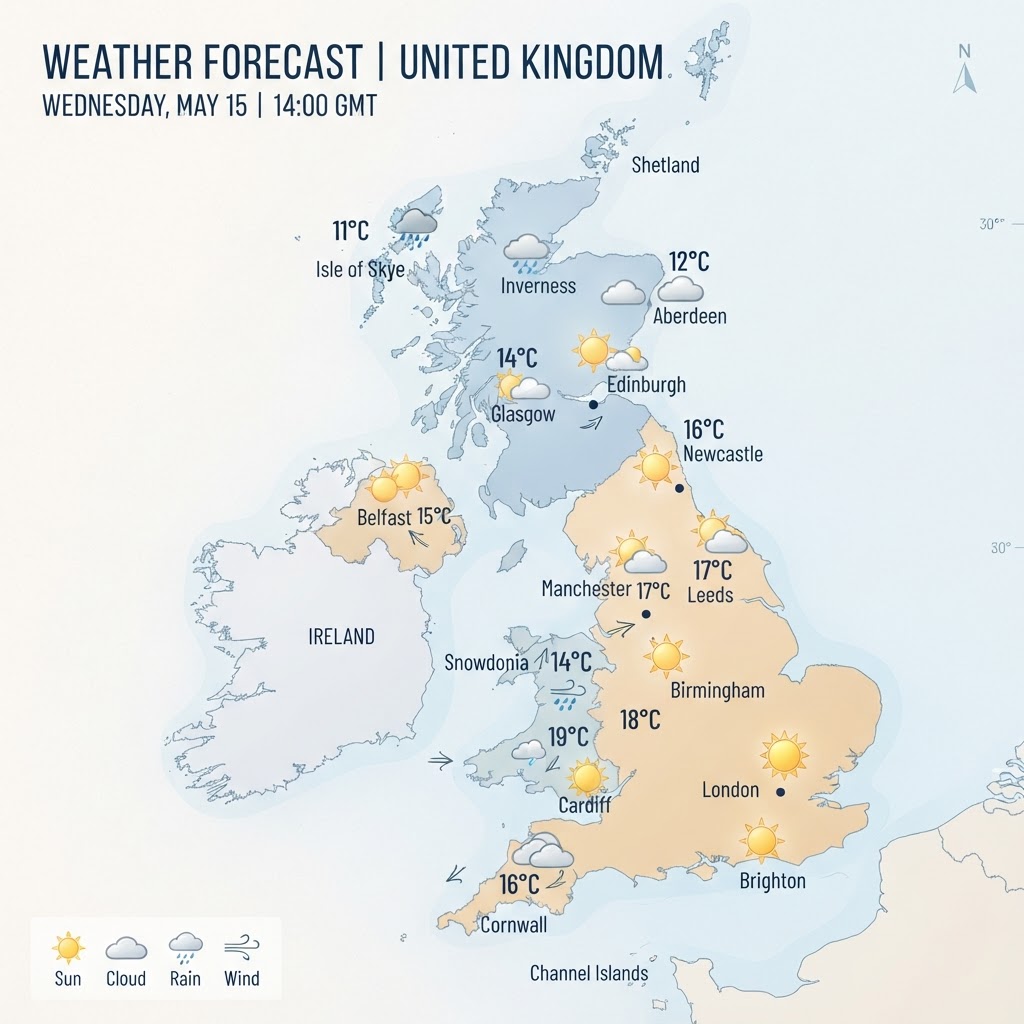 UK Weather Forecast: Morning Rain Clears Southeast to Bring Crisp Autumn Sunshine and Chilly Showers – Friday, 16 October 2026
