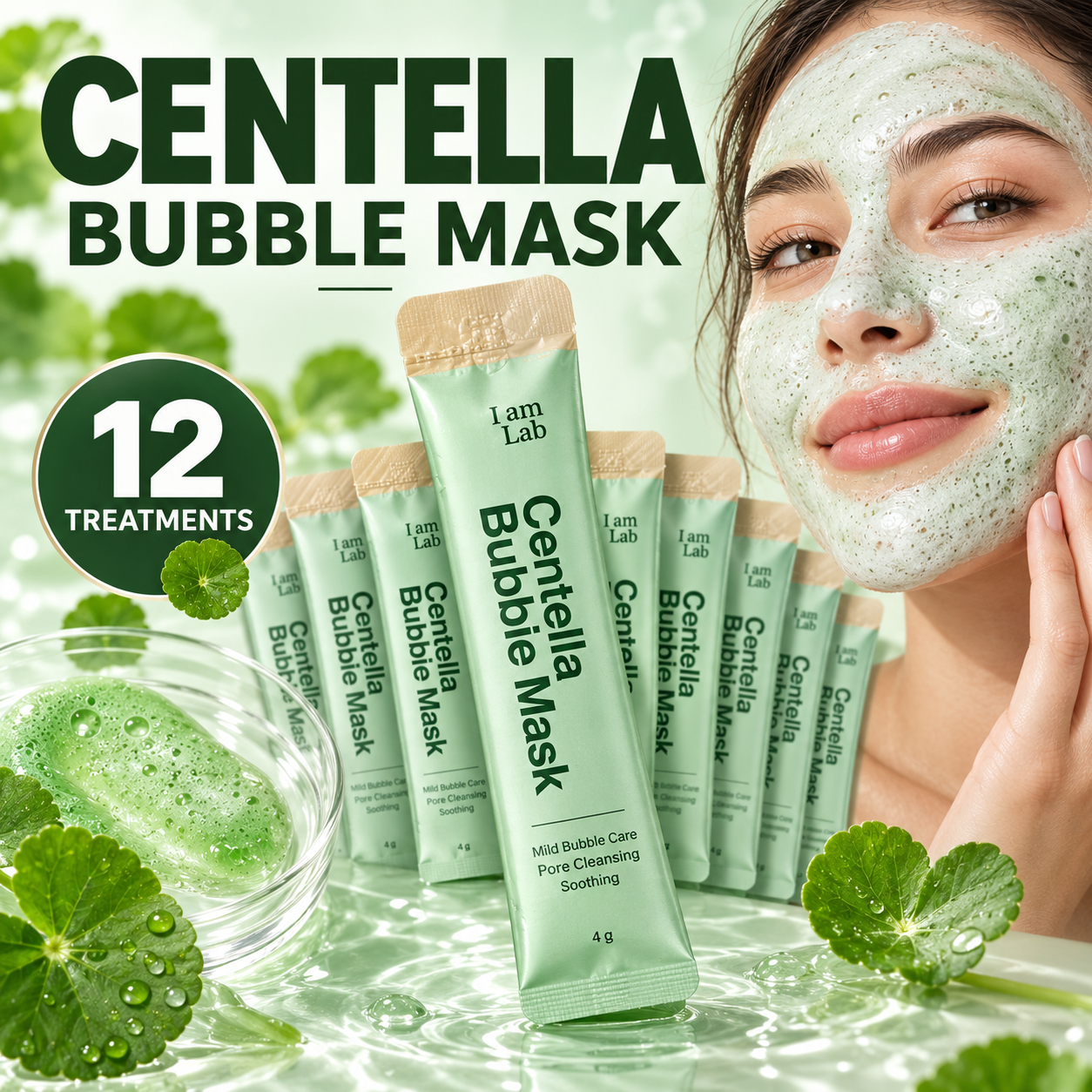Centella Bubble Face Mask by Lima Beauty — the first product in the Lima Beauty routine