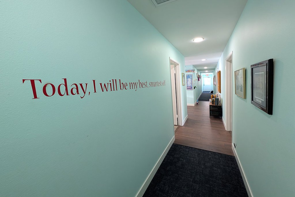 Hallway with inspirational quote