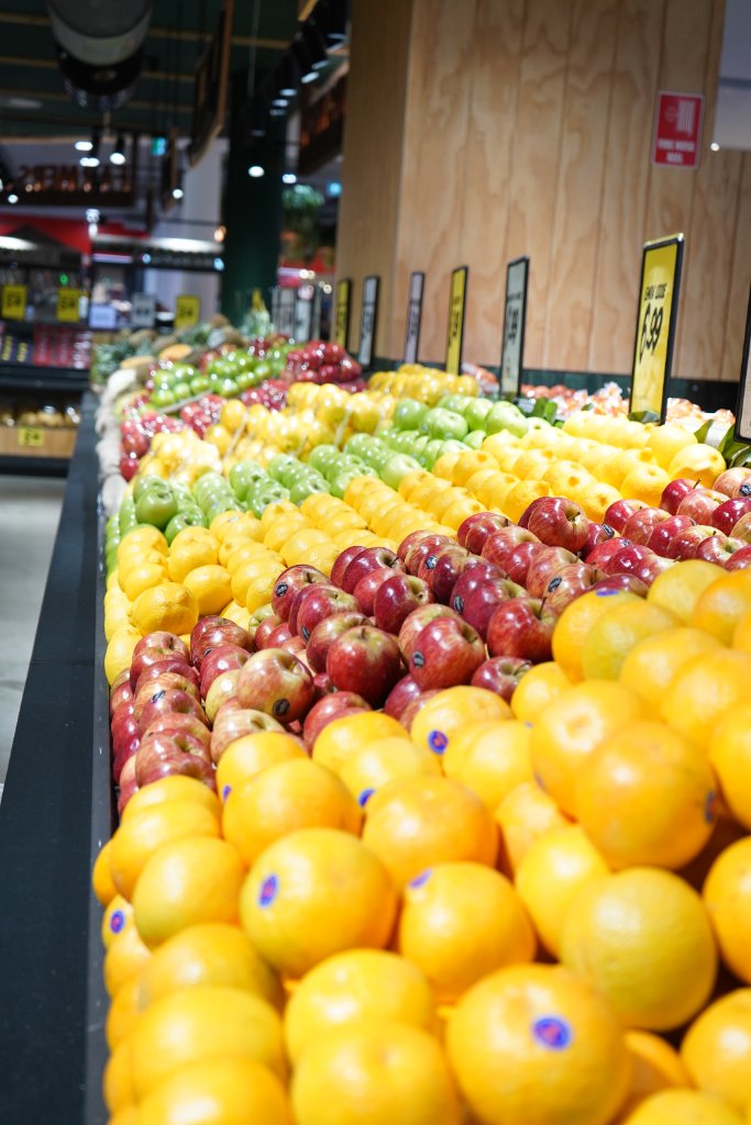 Apples and citrus display