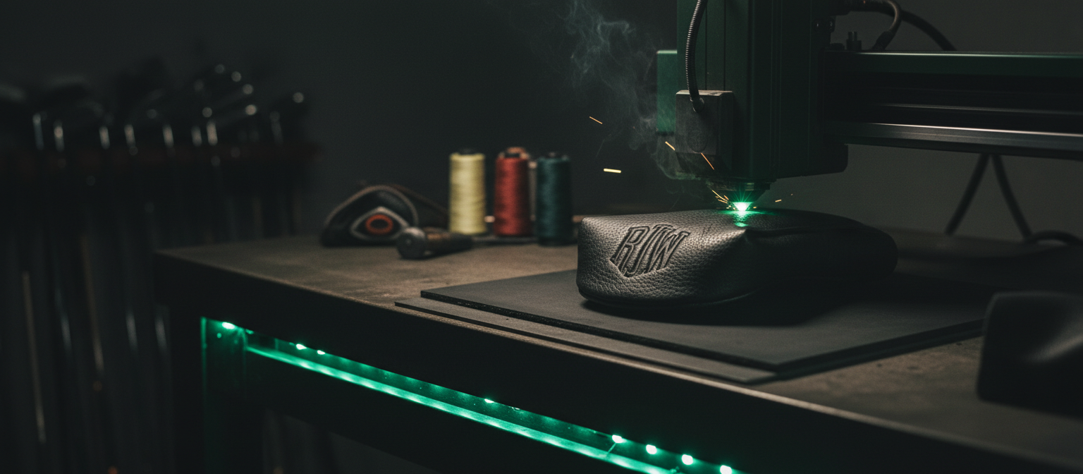 Laser engraving on golf accessories