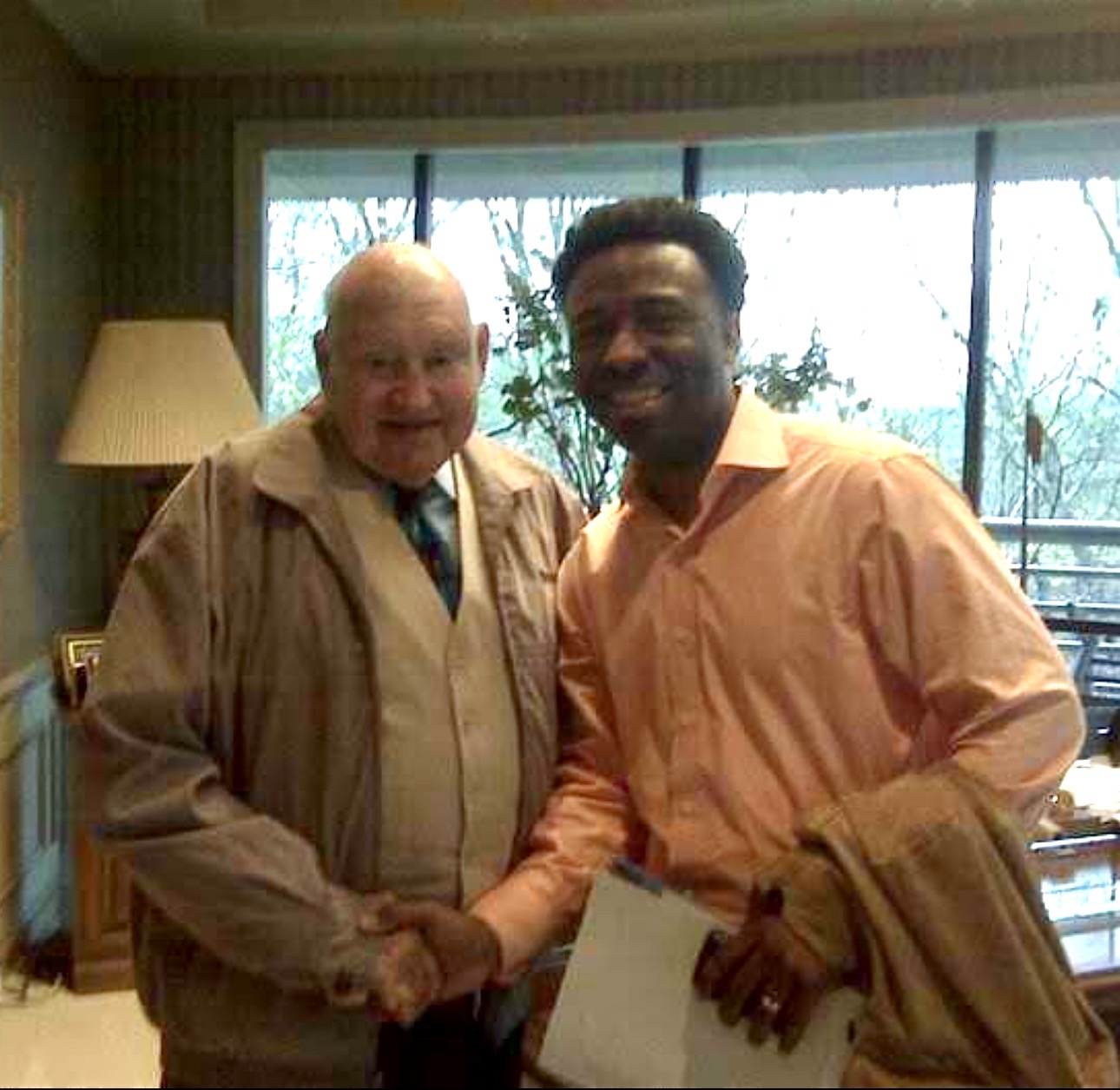 Dennis Ross with Truett Cathy, founder of Chick-fil-A
