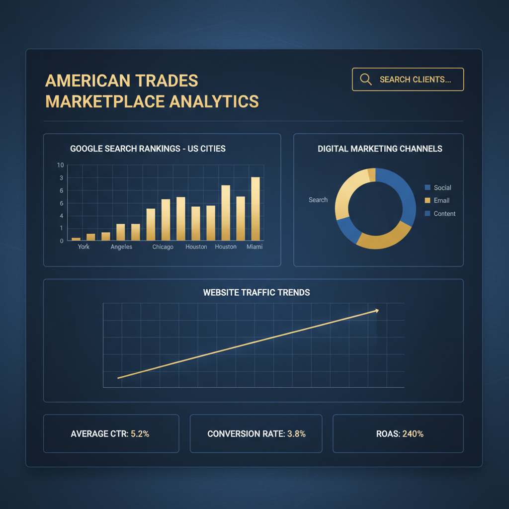 SEO-powered advertising marketplace for USA tradespeople