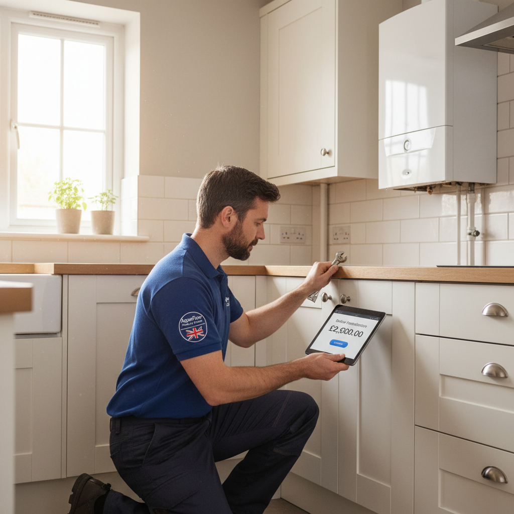 Plumber using QuotesReady