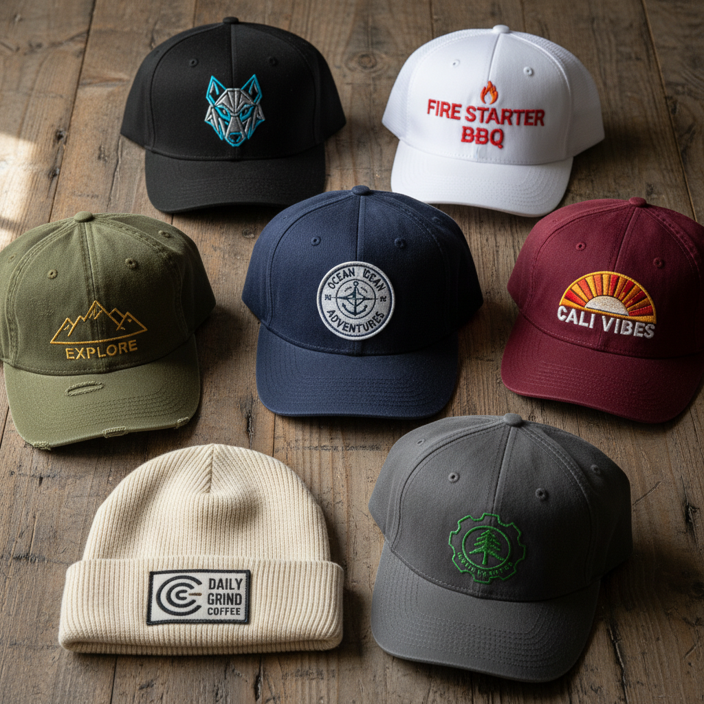 Custom embroidered hats and caps