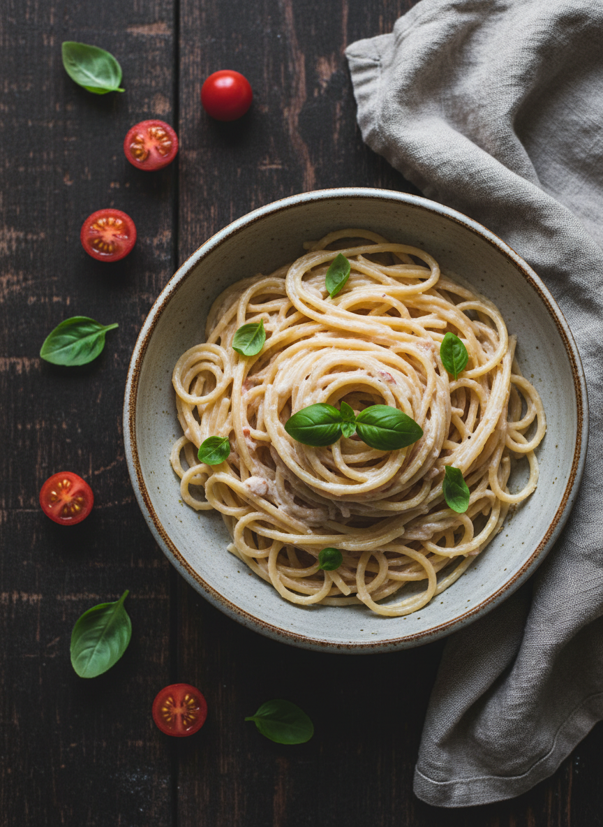 15-Minute Creamy Cashew Vodka Pasta (No Alcohol)